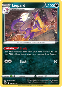 Liepard - Brilliant Stars - #91 - Pokemon TCG card