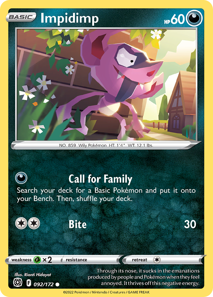 Impidimp - Brilliant Stars - #92 - Pokemon TCG card