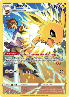 Jolteon - Brilliant Stars Trainer Gallery - #TG04 - Pokemon TCG card
