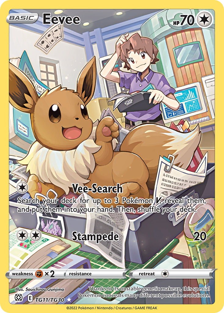 Eevee - Brilliant Stars Trainer Gallery - #TG11 - Pokemon TCG card
