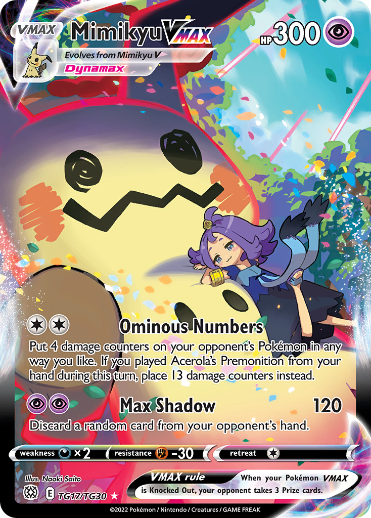 Mimikyu VMAX - Brilliant Stars Trainer Gallery - #TG17 - Pokemon TCG card