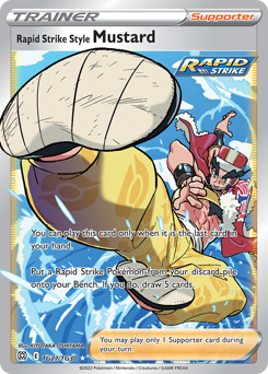 Rapid Strike Style Mustard - Brilliant Stars Trainer Gallery - #TG27 - Pokemon TCG card