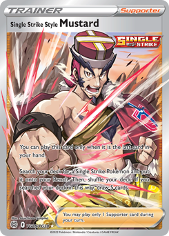 Single Strike Style Mustard - Brilliant Stars Trainer Gallery - #TG28 - Pokemon TCG card