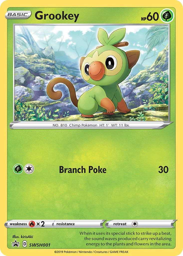Grookey - SWSH Black Star Promos - #SWSH001 - Pokemon TCG card
