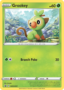 Grookey #SWSH001 Grookey - SWSH Black Star Promos - #SWSH001 - Pokemon TCG card