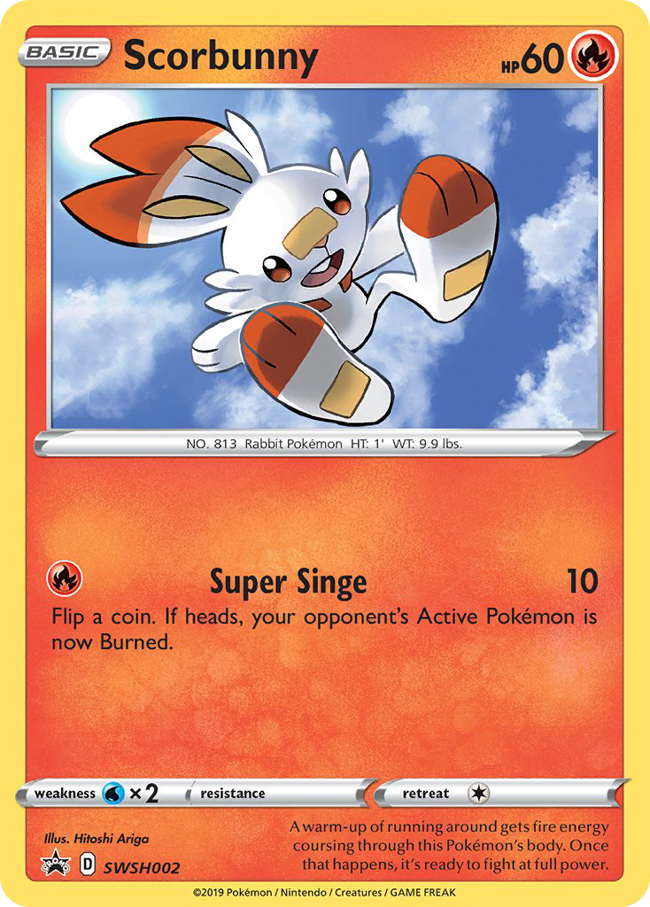 Scorbunny - SWSH Black Star Promos - #SWSH002 - Pokemon TCG card
