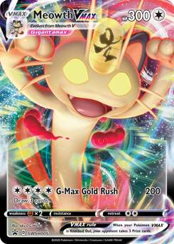 Meowth VMAX #SWSH005 Meowth VMAX - SWSH Black Star Promos - #SWSH005 - Pokemon TCG card