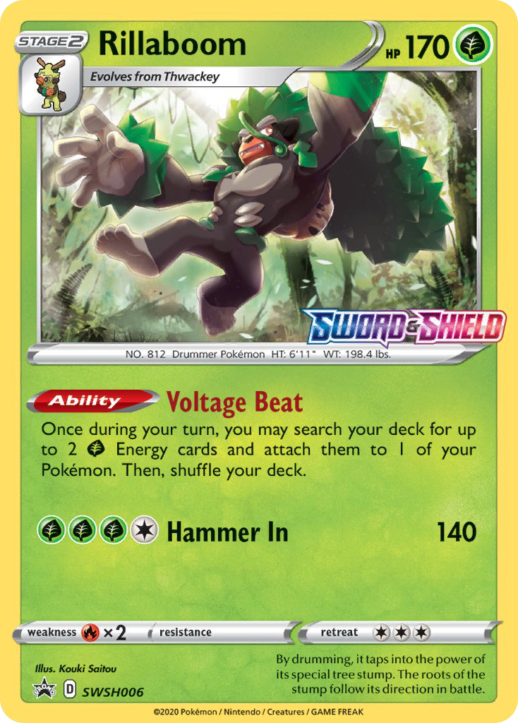 Rillaboom - SWSH Black Star Promos - #SWSH006 - Pokemon TCG card