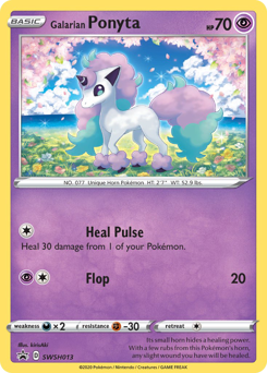 Galarian Ponyta #SWSH013 Galarian Ponyta - SWSH Black Star Promos - #SWSH013 - Pokemon TCG card