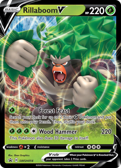 Rillaboom V - SWSH Black Star Promos - #SWSH014 - Pokemon TCG card