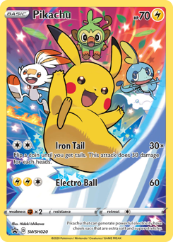 Pikachu #SWSH020 Pikachu - SWSH Black Star Promos - #SWSH020 - Pokemon TCG card