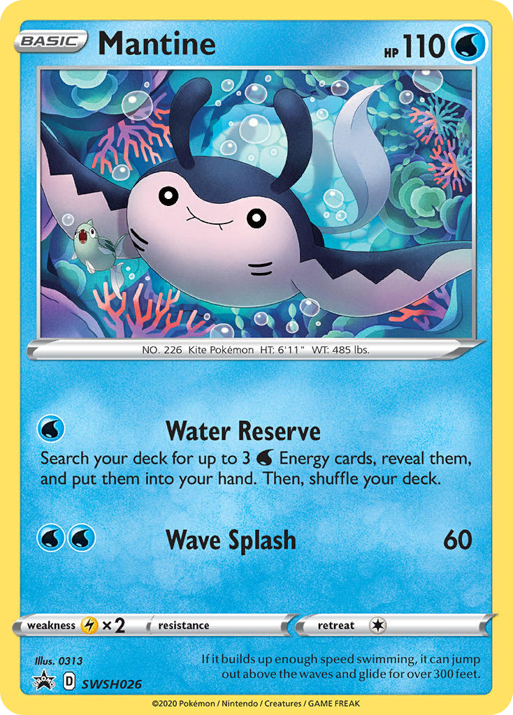 Mantine - SWSH Black Star Promos - #SWSH026 - Pokemon TCG card