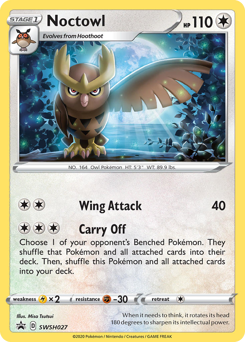 Noctowl #SWSH027 Noctowl - SWSH Black Star Promos - #SWSH027 - Pokemon TCG card