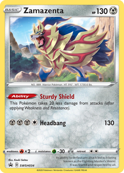 Zamazenta #SWSH034 Zamazenta - SWSH Black Star Promos - #SWSH034 - Pokemon TCG card