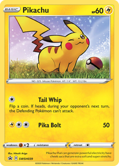 Pikachu #SWSH039 Pikachu - SWSH Black Star Promos - #SWSH039 - Pokemon TCG card