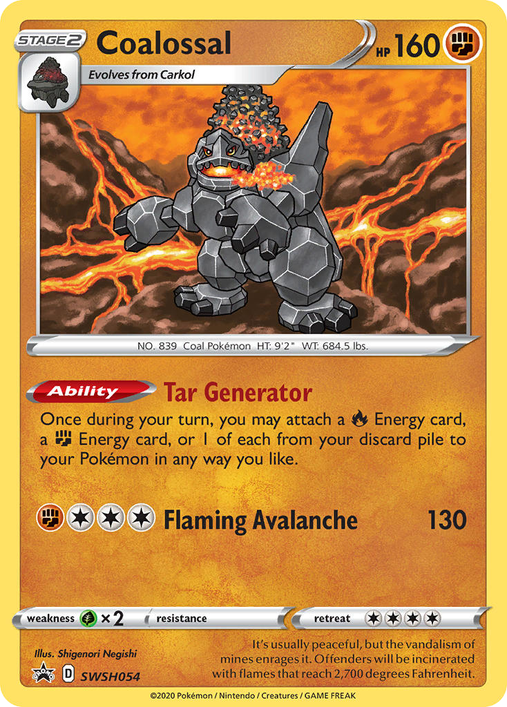 Coalossal - SWSH Black Star Promos - #SWSH054 - Pokemon TCG card