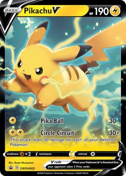 Pikachu V #SWSH063 Pikachu V - SWSH Black Star Promos - #SWSH063 - Pokemon TCG card