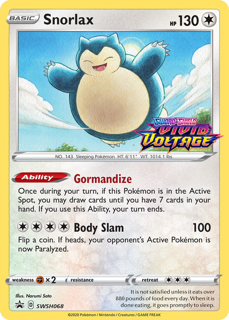 Snorlax - SWSH Black Star Promos - #SWSH068 - Pokemon TCG card