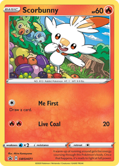 Scorbunny #SWSH071 Scorbunny - SWSH Black Star Promos - #SWSH071 - Pokemon TCG card