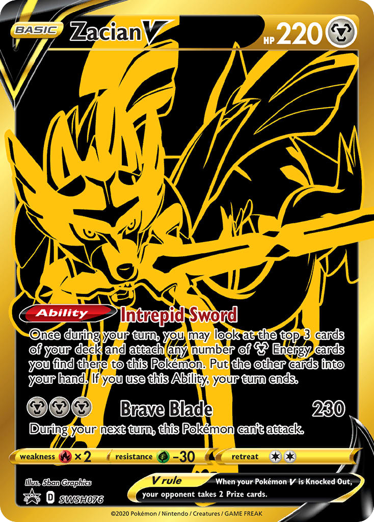Zacian V - SWSH Black Star Promos - #SWSH076 - Pokemon TCG card