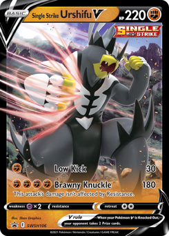 Single Strike Urshifu V #SWSH106 Single Strike Urshifu V - SWSH Black Star Promos - #SWSH106 - Pokemon TCG card