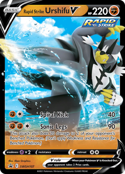 Rapid Strike Urshifu V #SWSH107 Rapid Strike Urshifu V - SWSH Black Star Promos - #SWSH107 - Pokemon TCG card