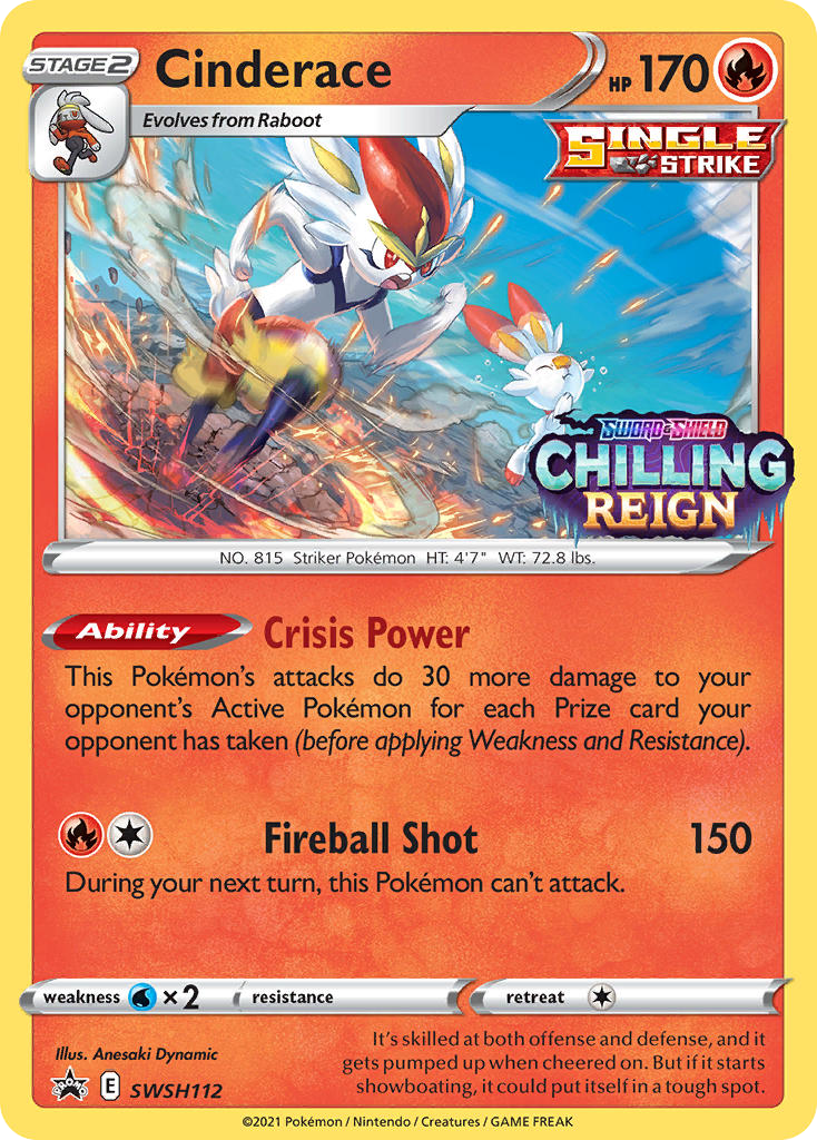 Cinderace - SWSH Black Star Promos - #SWSH112 - Pokemon TCG card