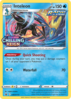 Inteleon - SWSH Black Star Promos - #SWSH113 - Pokemon TCG card