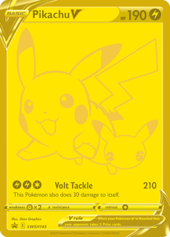 Pikachu V #SWSH145 Pikachu V - SWSH Black Star Promos - #SWSH145 - Pokemon TCG card
