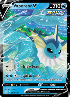 Vaporeon V #SWSH150 Vaporeon V - SWSH Black Star Promos - #SWSH150 - Pokemon TCG card