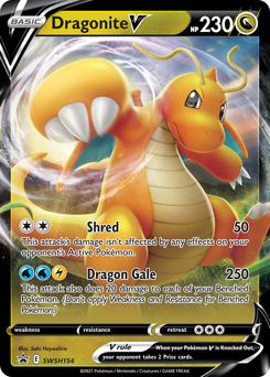 Dragonite V #SWSH154 Dragonite V - SWSH Black Star Promos - #SWSH154 - Pokemon TCG card