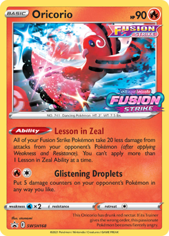 Oricorio - SWSH Black Star Promos - #SWSH168 - Pokemon TCG card