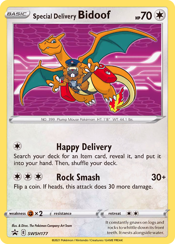 Special Delivery Bidoof - SWSH Black Star Promos - #SWSH177 - Pokemon TCG card