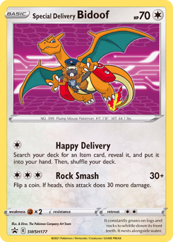 Special Delivery Bidoof #SWSH177 Special Delivery Bidoof - SWSH Black Star Promos - #SWSH177 - Pokemon TCG card