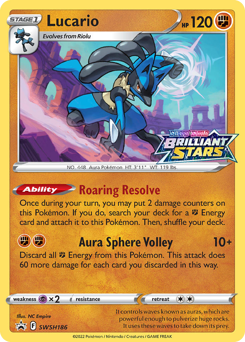 Lucario #SWSH186 Lucario - SWSH Black Star Promos - #SWSH186 - Pokemon TCG card