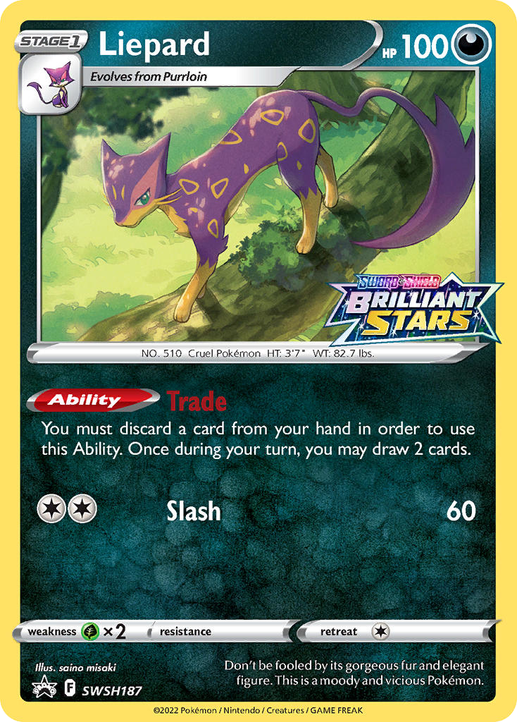 Liepard - SWSH Black Star Promos - #SWSH187 - Pokemon TCG card