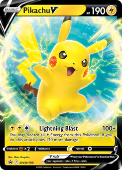 Pikachu V #SWSH198 Pikachu V - SWSH Black Star Promos - #SWSH198 - Pokemon TCG card