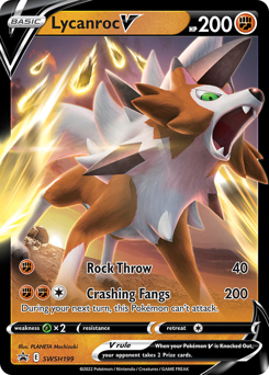 Lycanroc V #SWSH199 Lycanroc V - SWSH Black Star Promos - #SWSH199 - Pokemon TCG card