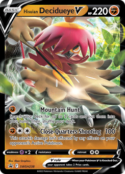 Hisuian Decidueye V #SWSH238 Hisuian Decidueye V - SWSH Black Star Promos - #SWSH238 - Pokemon TCG card