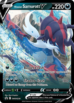 Hisuian Samurott V #SWSH239 Hisuian Samurott V - SWSH Black Star Promos - #SWSH239 - Pokemon TCG card