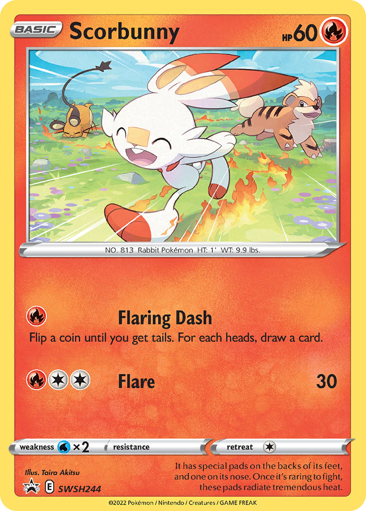 Scorbunny - SWSH Black Star Promos - #SWSH244 - Pokemon TCG card