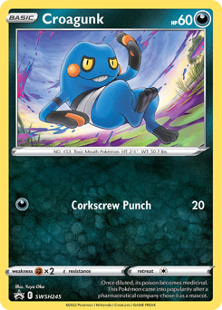 Croagunk #SWSH245 Croagunk - SWSH Black Star Promos - #SWSH245 - Pokemon TCG card