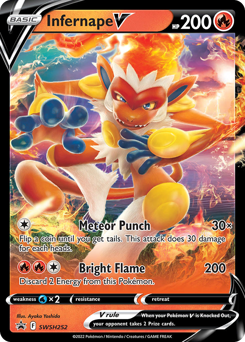 Infernape V #SWSH252 Infernape V - SWSH Black Star Promos - #SWSH252 - Pokemon TCG card