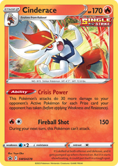 Cinderace #SWSH278 Cinderace - SWSH Black Star Promos - #SWSH278 - Pokemon TCG card