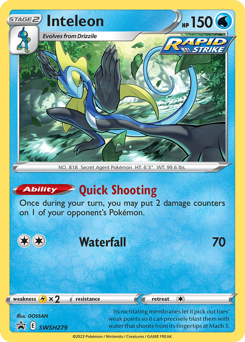 Inteleon - SWSH Black Star Promos - #SWSH279 - Pokemon TCG card