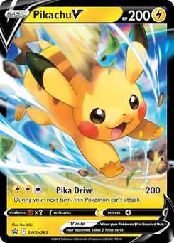 Pikachu V #SWSH285 Pikachu V - SWSH Black Star Promos - #SWSH285 - Pokemon TCG card