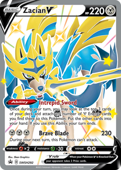 Zacian V - SWSH Black Star Promos - #SWSH292 - Pokemon TCG card