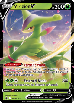 Virizion V #SWSH295 Virizion V - SWSH Black Star Promos - #SWSH295 - Pokemon TCG card