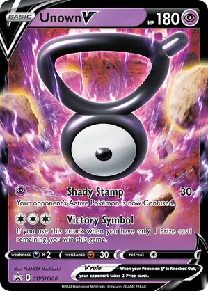 Unown V #SWSH300 Unown V - SWSH Black Star Promos - #SWSH300 - Pokemon TCG card