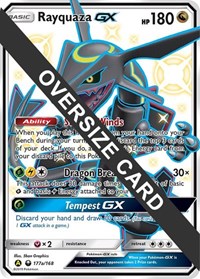 Rayquaza GX #177a Rayquaza GX - Jumbo Cards - #177a - Pokemon TCG card